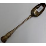 12" GEORGIAN STERLING SILVER SERVING SPOON WITH LONDON ASSAY MARKS & DATED 1814, BY WILLIAM ELEY,