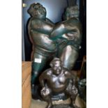 2 NOVELTY SUMO WRESTLER DISPLAYS