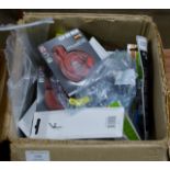 BOX CONTAINING QUANTITY ASSORTED FISHING TACKLE