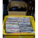 2 BOXES WITH QUANTITY SINGLE RECORDS