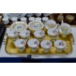 TRAY CONTAINING QUANTITY ROYAL STANDARD FLORAL TEA WARE