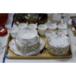 TRAY WITH QUANTITY ROYAL PARAGON FLORAL TEA WARE