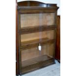 35" OAK 3 SECTION BOOKCASE