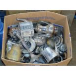 BOX WITH QUANTITY VARIOUS EPNS WARE