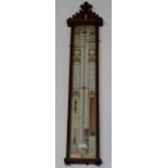 43" VICTORIAN OAK CASED "ADMIRAL FITZROY'S" WALL BAROMETER