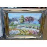 GILT FRAMED OIL ON CANVAS - LANDSCAPE SCENE