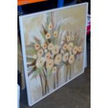 MODERN PAINTING ON CANVAS - STILL LIFE, FLOWERS BY LEE REYNOLDS & 1 OTHER PICTURE