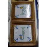 PAIR OF FRAMED DELFT TILES