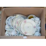 BOX WITH QUANTITY VARIOUS TEA & DINNER WARE