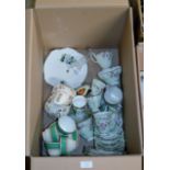 BOX CONTAINING VARIOUS TEA WARE, FOLEY, AYNSLEY ETC
