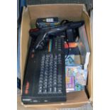 VINTAGE SINCLAIR SPECTRUM ZX CONSOLE WITH VARIOUS GAMES & ACCESSORIES
