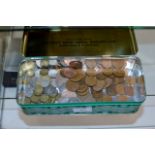 BOX WITH QUANTITY VARIOUS OLD COINAGE