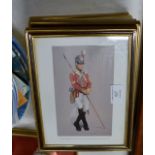 SET OF 6 GILT FRAMED PRINTS - MILITARY DRESS