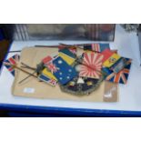 OLD BRITISH EMPIRE FLAG DISPLAY SET