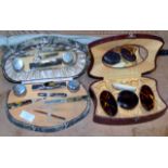 2 VINTAGE TRAVEL VANITY SETS