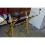 MODERN GLASS TOP CONSOLE TABLE