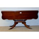 REPRODUCTION MAHOGANY DROP LEAF TABLE