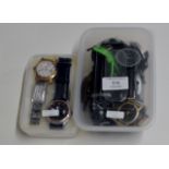 2 SMALL BOXES OF VARIOUS WATCHES