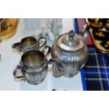 3 PIECE SHEFFIELD PLATE TEA SERVICE