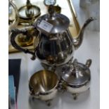 3 PIECE CHROME FINISHED TEA SERVICE