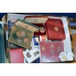 VARIOUS BOXED SETS OF ROYAL MINT COINS, GUERNSEY, JERSEY ETC
