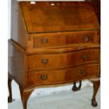 WALNUT VENEER 3 DRAWER WRITING BUREAU