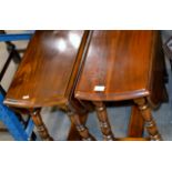 2 DROP LEAF MAHOGANY TABLES