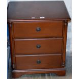 REPRODUCTION 3 DRAWER BEDSIDE CHEST