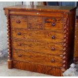 51" VICTORIAN FLAME MAHOGANY O.G. CHEST