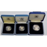 3 SILVER PROOF COINS, 1 COMMONWEALTH GAMES AND 2 OTHER