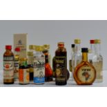 QUANTITY OF 23 VARIOUS ALCOHOL MINIATURES SUCH AS HARVEYS BRISTOL CREAM 15.5% 10CL, STOCK 29% 3CL,