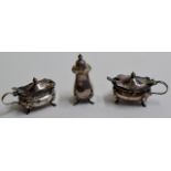 BIRMINGHAM SILVER CRUET SET