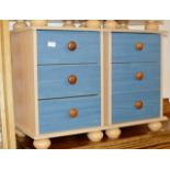 PAIR OF MODERN 3 DRAWER BEDSIDE CHESTS