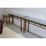 5 PIECE WROUGHT IRON GLASS TOP TABLE SET
