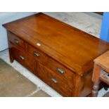 MODERN MAHOGANY COFFEE TABLE WITH STORAGE DRAWERS