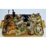 A LOT COMPRISING 18 VARIOUS SMALL BORDER FINE ARTS & OTHER ANIMAL ORNAMENTS