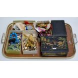 TRAY WITH QUANTITY VARIOUS COSTUME JEWELLERY