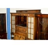 VICTORIAN OAK BUREAU BOOKCASE