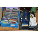 2 BOXES WITH QUANTITY VARIOUS CDS & CASSETTES