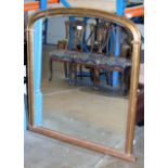 LARGE GILT FRAMED OVER MANTLE MIRROR