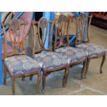 SET OF 4 VICTORIAN MAHOGANY CHIPPENDALE STYLE CHAIRS