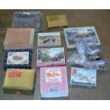 BOX WITH QUANTITY VARIOUS VINTAGE JIGSAW PUZZLES, VICTORY ETC