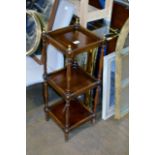 REPRODUCTION MAHOGANY 3 TIER WHATNOT