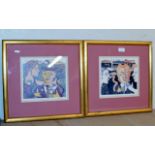 PAIR OF GILT FRAMED LIMITED EDITION PRINTS BY PETER WILSON