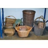 A COLLECTION OF VARIOUS WICKER BASKETS