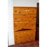 PAIR OF MODERN PINE 3 DRAWER CHESTS