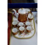 TRAY WITH PART SET OF ELIZABETHAN TEA WARE