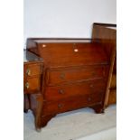 MAHOGANY WRITING BUREAU OVER 3 DRAWERS