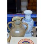 ORIENTAL STYLE VASE, POTTERY VASE & POTTERY JUG