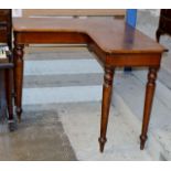 A VICTORIAN MAHOGANY & OAK CORNER TABLE